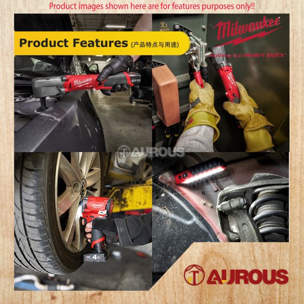MILWAUKEE M12 FUEL AUTOMOTIVE COMBO (M12 FIWF12-302C + M12 FRAIWF12-0 + L4 FL-301 + FREE M12 FDGS-0) - Image 7