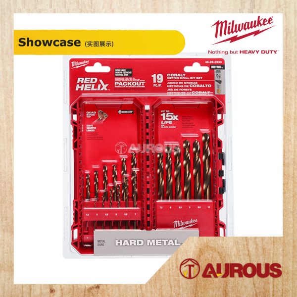 MILWAUKEE SHOCKWAVE RED HELIX COBALT METRIC DRILL BIT SET (19PCS) 48-89-2530 - Image 3