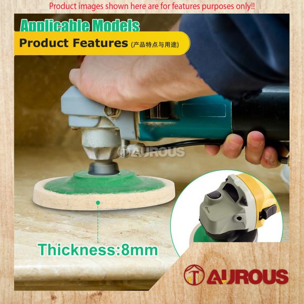 4"/100MM WOOL POLISHING FELT WHEEL BUFFING DISC PLATE (1 PIECE) - Image 8