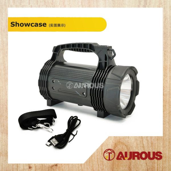 MULTIPURPOSE LED WATERPROOF COB USB RECHARGEABLE FUNCTIONAL HANDHELD SEARCHLIGHT 5W X 3600MAH (889B) - Image 2