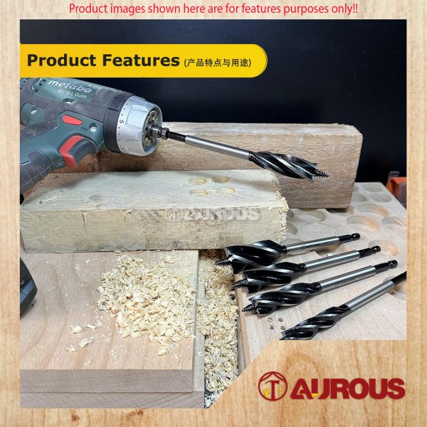 4 CUTTER 6.35MM(1/4") HEX SHANK AUGER BIT WOOD DRILL BIT (18MM / 20MM / 22MM / 25MM) - 1 PIECE - Image 7