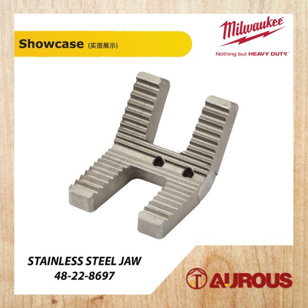 MILWAUKEE STAINLESS STEEL / COATED CAST IRON JAW FOR 6'' LEVELING TRIPOD CHAIN VISE (48-22-8697 , 48-22-8698) - Image 2