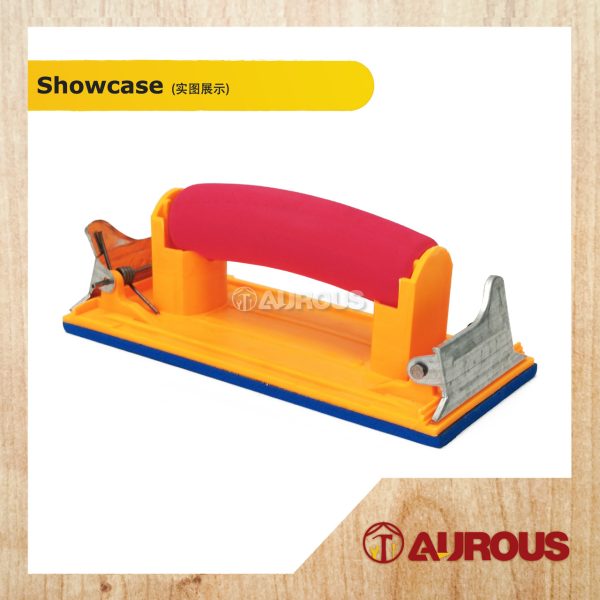 WOODWORKING SANDING POLISHED HANDHELD SANDER SANDPAPER SPONGE PAD HOLDER DURABLE CLIP WITH FOAM HANDLE - Image 2
