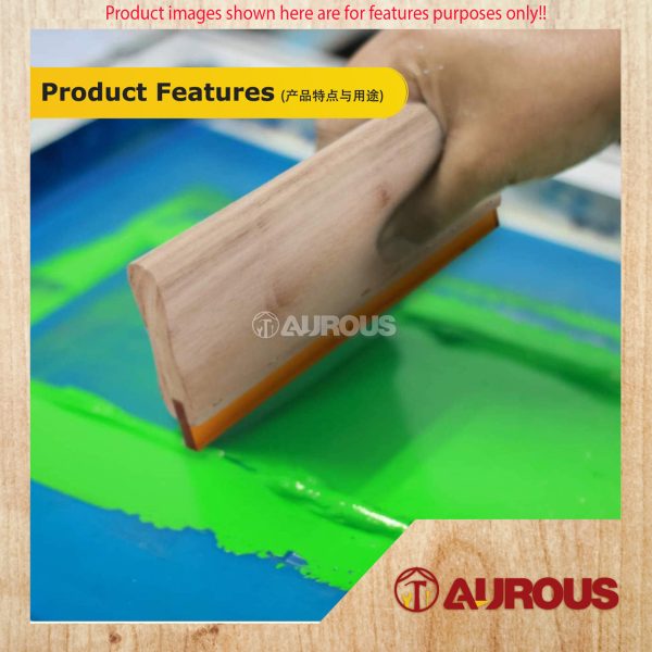 BIG RUBBER SCRAPER WITH WOOD HANDLE SOFT WALLPAPER SCRAPER SQUEEGEE TOOLS (3 1/2'' X 9 1/2'') - Image 6