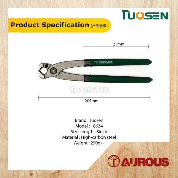 TUOSEN RABBIT PLIERS CUTTER/TANG CATUT 8” (18634) - Image 5