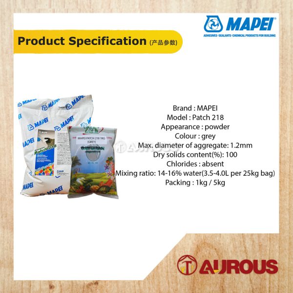MAPEI MAPEGROUT PATCH 218 CEMENT SIMEN TAMPAL LUBANG 1KG/5KG [GREY] - Image 7