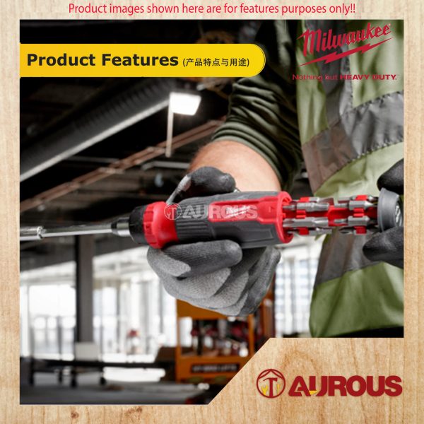 MILWAUKEE 27 IN 1 RACHETING MULTI-BIT SCREWDRIVER (48-22-2904) - Image 7