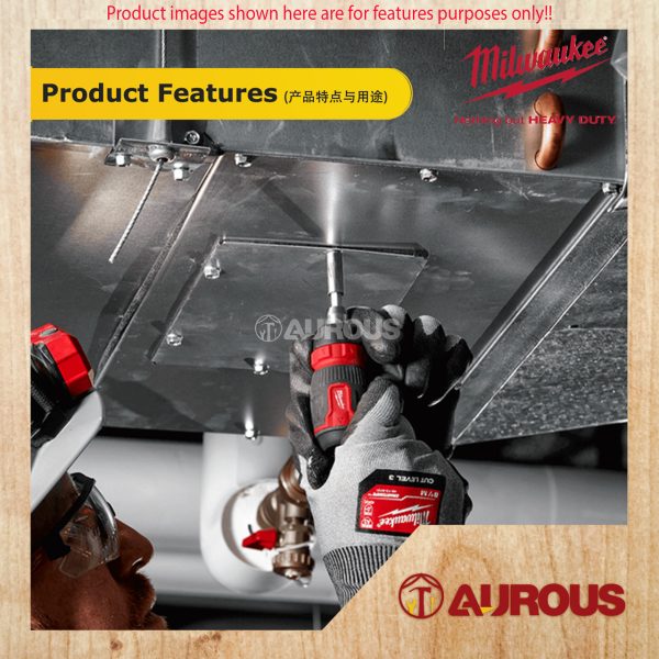 MILWAUKEE 8 IN 1 RACHETING COMPACT MULTI-BIT SCREWDRIVER 48-22-2913 - Image 8