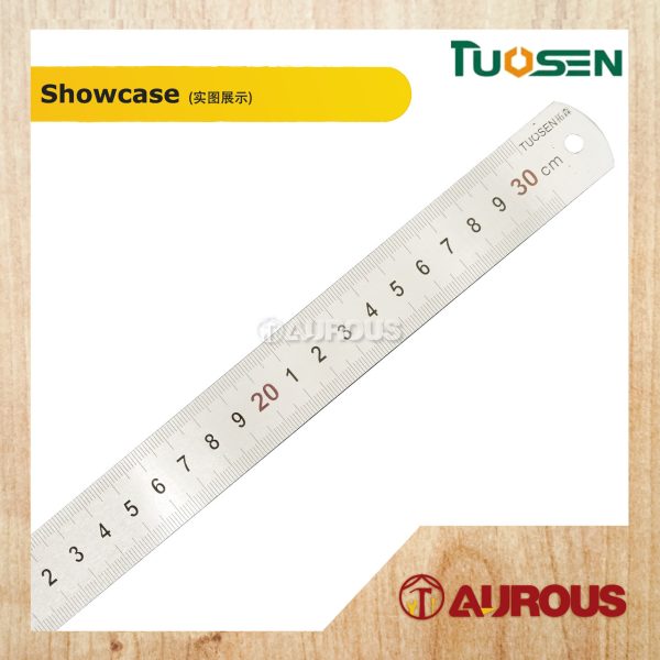 TUOSEN STAINLESS STEEL RULER 12"/30CM / PEMBARIS BESI (100722) - Image 3