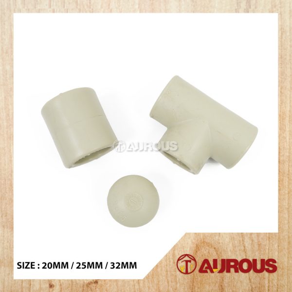 20MM / 25MM / 32MM PPR COUPLING PIPE FITTING (TEE | SOCKET | END CAP)