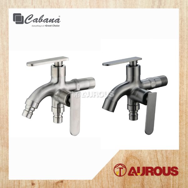CABANA BATHROOM TOILET STAINLESS STEEL 304 TWO WAY TAP WATER TAP FAUCET (CB2514SS / CB2514SS-GM)
