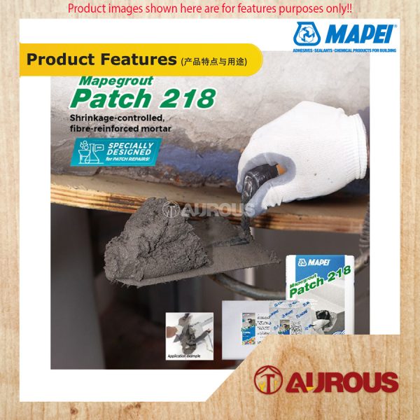 MAPEI MAPEGROUT PATCH 218 CEMENT SIMEN TAMPAL LUBANG 1KG/5KG [GREY] - Image 4