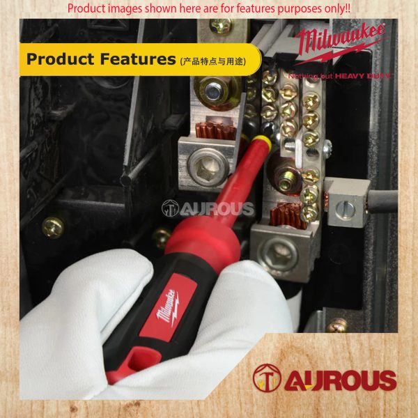 MILWAUKEE VDE 1000V INSULATED SCREWDRIVER SET WITH CAPACITY ROLL TOOL POUCH 48-22-2204 (4PCS/SET) - Image 8