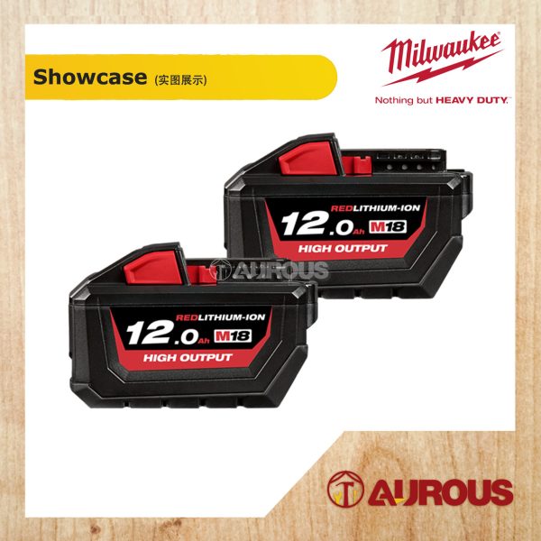 MILWAUKEE M18™ HIGH OUTPUT™ 12.0Ah REDLITHIUM™-ION DUAL BATTERY PACK HB12 - Image 2