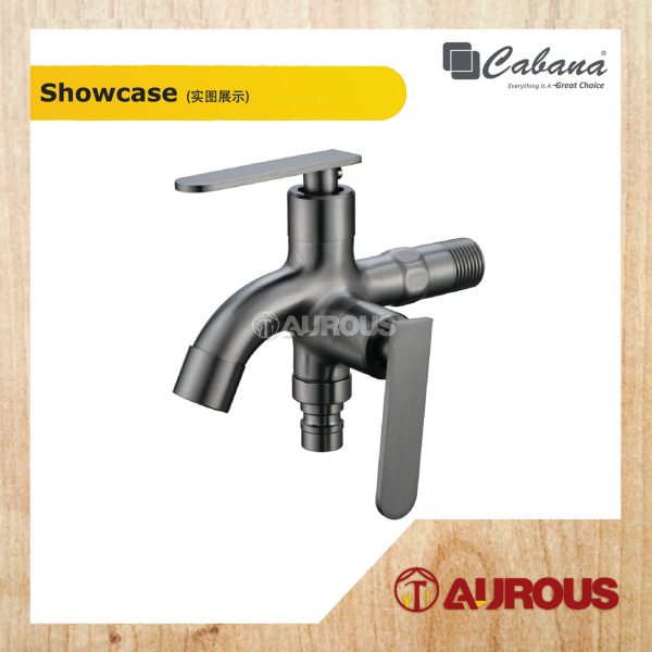 CABANA BATHROOM TOILET STAINLESS STEEL 304 TWO WAY TAP WATER TAP FAUCET (CB2514SS / CB2514SS-GM) - Image 3