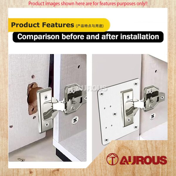 STAINLESS STEEL FURNITURE CABINET DOOR HINGES REPAIR FIXING PLATE WITH SCREW HOLE (RECTANGULAR/SQUARE) - Image 7