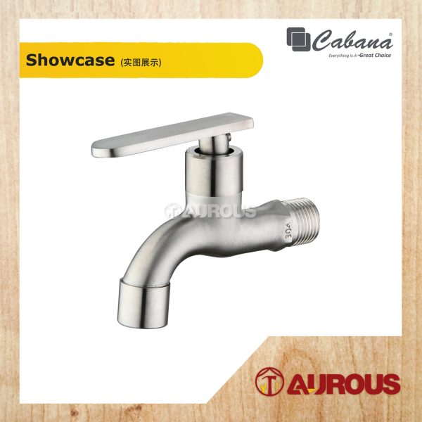 CABANA BATHROOM TOILET STAINLESS STEEL 304 BIB TAP WATER TAP FAUCET (CB2516SS / CB2516SS-GM) - Image 2