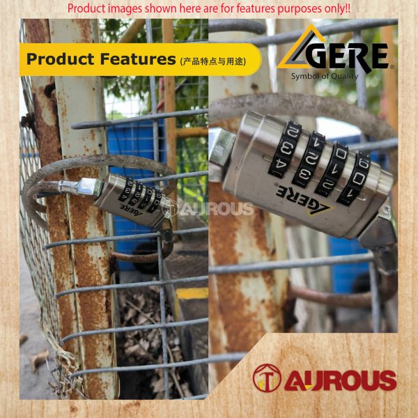 GERE BICYCLE CABLE COMBINATION VEHICLE LOCK CL32-20800 - Image 7