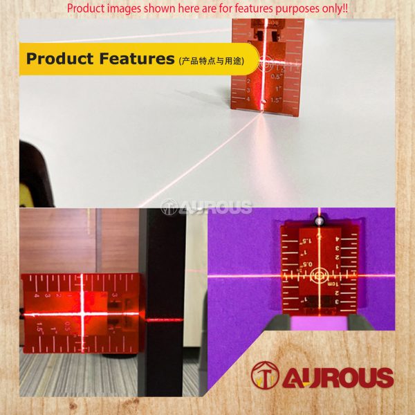 MAGNETIC LASER TARGET CARD PLATE FOR RED/GREEN LASER LEVEL DISTANCE MEASURING TOOL (RED/GREEN) - Image 7