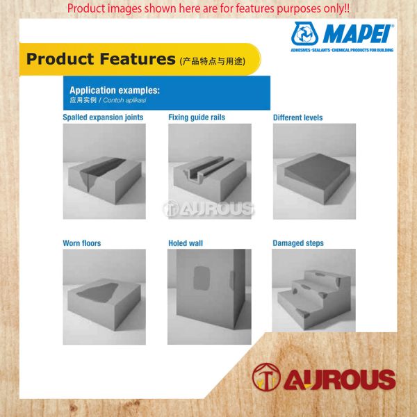 MAPEI MAPEGROUT PATCH 218 CEMENT SIMEN TAMPAL LUBANG 1KG/5KG [GREY] - Image 3