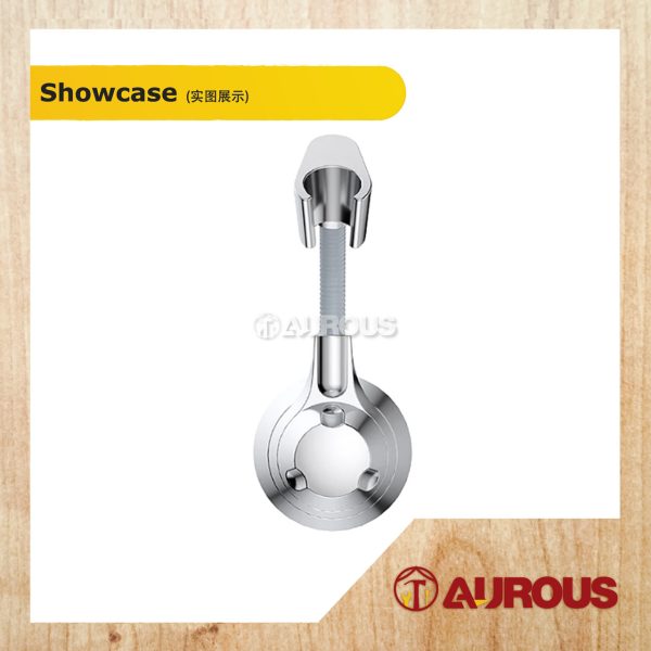 ABS CHROME SELF ADHESIVE UNIVERSAL 360 DEGREE ADJUSTABLWE BIDET SHOWER HEAD BRACKET HOLDER - Image 3