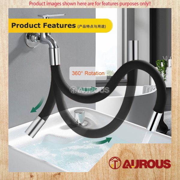 UNIVERSAL 360 DEGREE ROTATABLE FLEXIBLE FAUCET EXTENSION SILICONE FLEXIBLE HOSE HEAD SHOWER ATTACHMENT (20MM/30MM/50MM) - Image 7