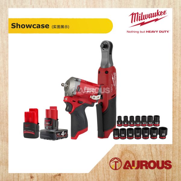 MILWAUKEE M12 FUEL 3/8'' FASTENING SOLUTION COMBO (M12 FIW38, M12 FHIR38, 49-66-7007) - Image 2