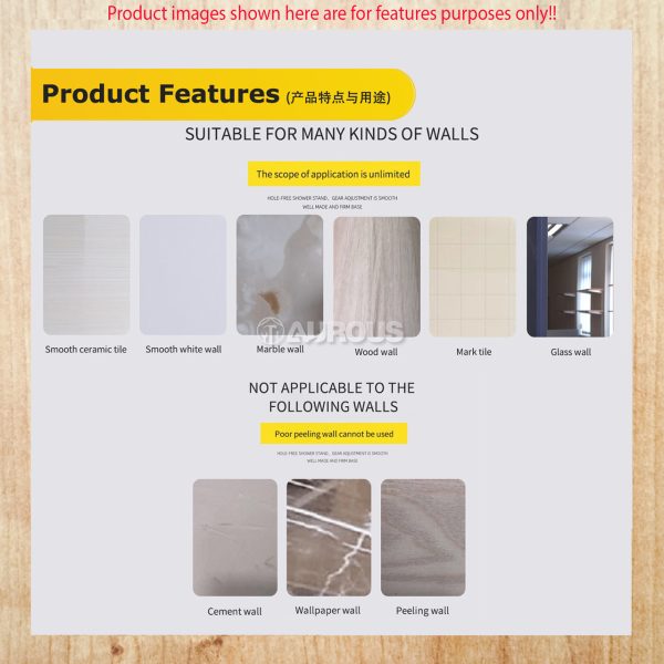 ABS CHROME SELF ADHESIVE UNIVERSAL 360 DEGREE ADJUSTABLWE BIDET SHOWER HEAD BRACKET HOLDER - Image 7