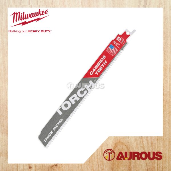 MILWAUKEE CARBIDE TEETH METAL SAWZALL 9'' 7 TPI 48-00-5302 (3PCS/PACK)