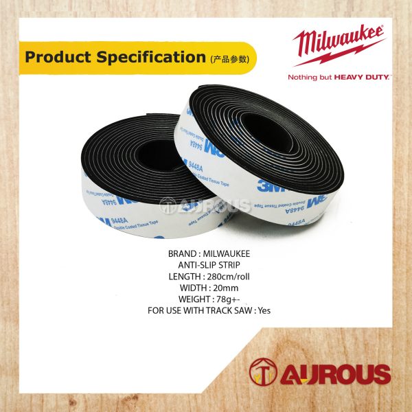MILWAUKEE REPLACEMENT LOW FRICTION GUIDE RAIL ANTI-SLIP STRIP PSA-5 EMEA (FOR M18 FPS55) - Image 6