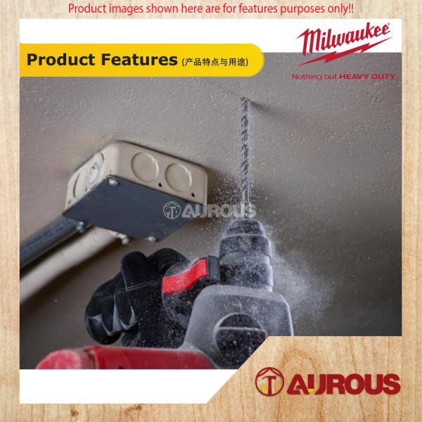 MILWAUKEE 2 CUTTER SDS PLUS MS2 CONCRETE DRILL BIT - Image 5