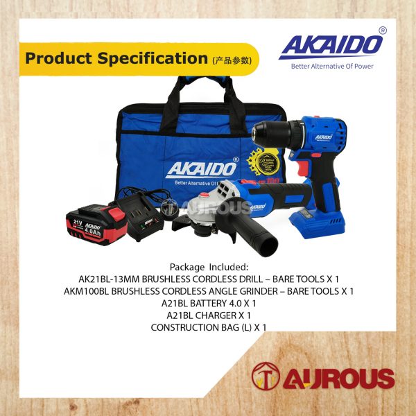 AKAIDO SAVE 21V COMBO K- CK888 (AK21BL-13MM-B , AKM100BL-B) - Image 6