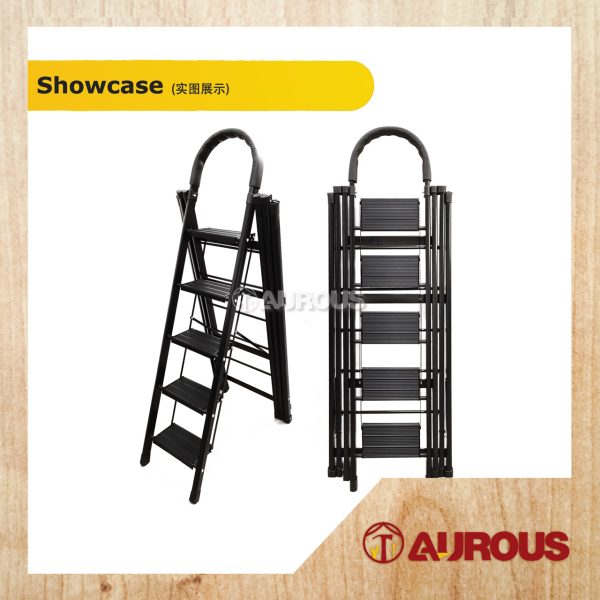 MULTIFUNCTIONAL INDOOR HOUSEHOLD FOLDABLE PLATFORM LADDER WITH DRYING RACK (4 STEPS/5 STEPS) - Image 6