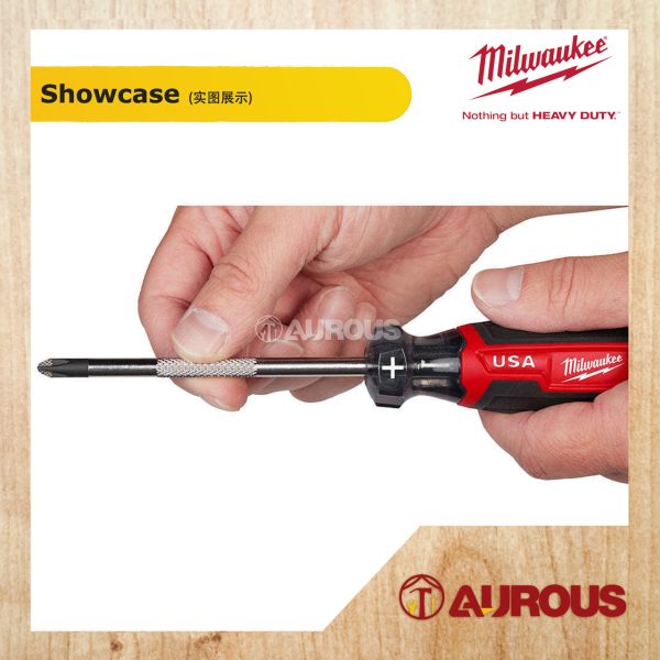 MILWAUKEE CUSHION GRIP SCREWDRIVER SET (4PCS) MT200-4 (SL5/16'', SL3/16'', PH#2, SL1/4'') MADE IN USA - Image 3