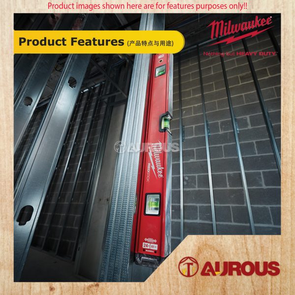 MILWAUKEE 24''/61CM REDSTICK MAGNETIC COMPACT DURABILITY BOX LEVEL MLCMM24V - Image 6