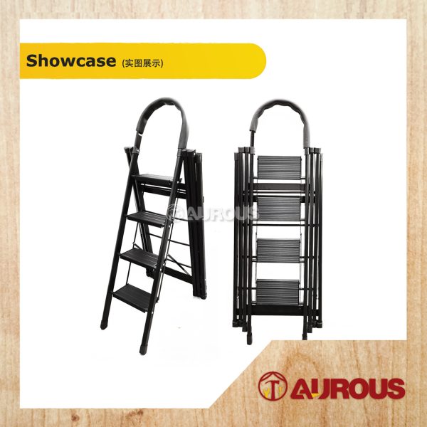 MULTIFUNCTIONAL INDOOR HOUSEHOLD FOLDABLE PLATFORM LADDER WITH DRYING RACK (4 STEPS/5 STEPS) - Image 5