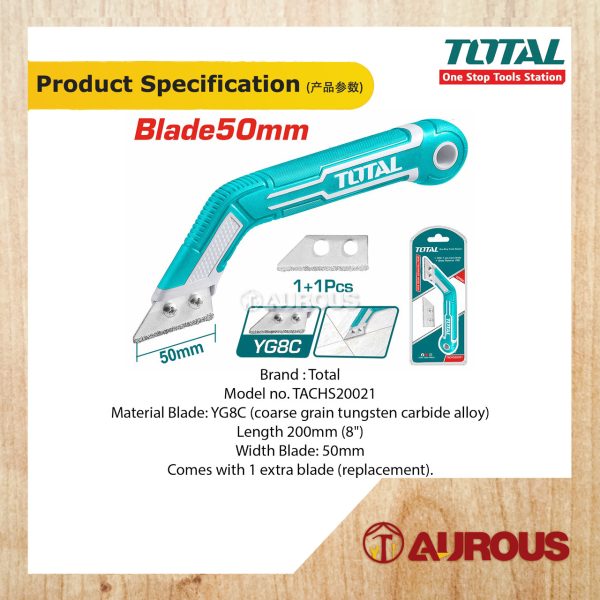 TOTAL GROUT REMOVER HAND SAW BLADE YGBC COARSE GRAIN TUNGSTEN CARBIDE ALLOY 8" + EXTRA BLADE (1 PC) TACHS20021 - Image 3