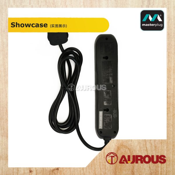 MASTERPLUG EXTENSION LEAD SURGE PROTECTED POWER SOCKET 2M X 4 GANG (SRG42NB) - Image 4