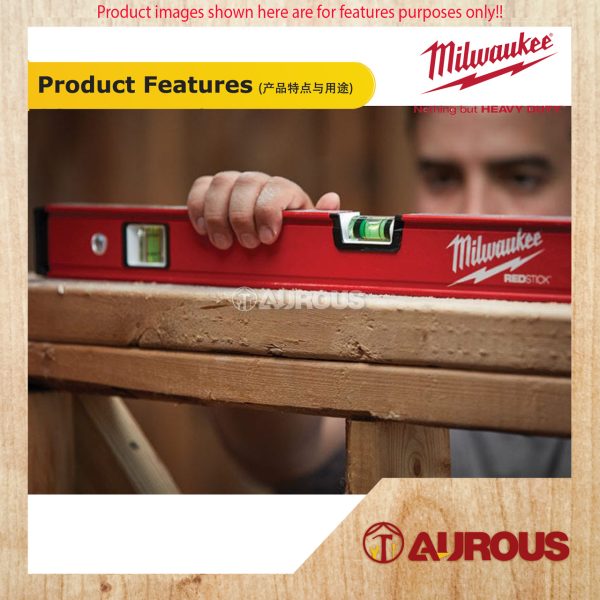 MILWAUKEE 24''/61CM REDSTICK MAGNETIC COMPACT DURABILITY BOX LEVEL MLCMM24V - Image 5