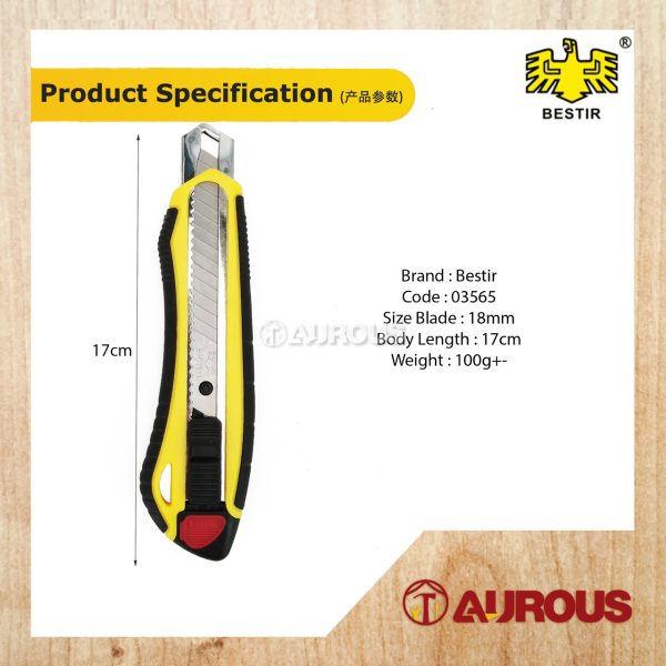 BESTIR 18MM CUTTER KNIFE / PEMOTONG (03565) - Image 6