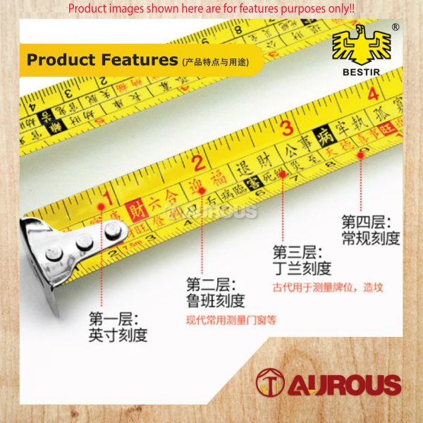BESTIR FENG SHUI MEASURING TAPE 7.5M X 25MM / PITA PENGUKUR (01599) - Image 8