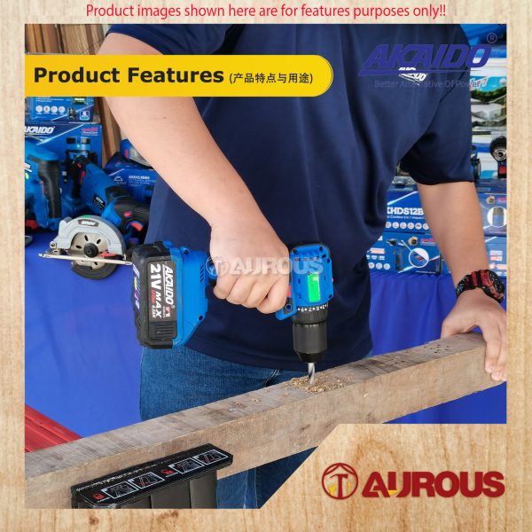 AKAIDO A21BL 21V BRUSHLESS CORDLESS DRILL AK21BL-13MM-B SOLO (BARE TOOL) - Image 7