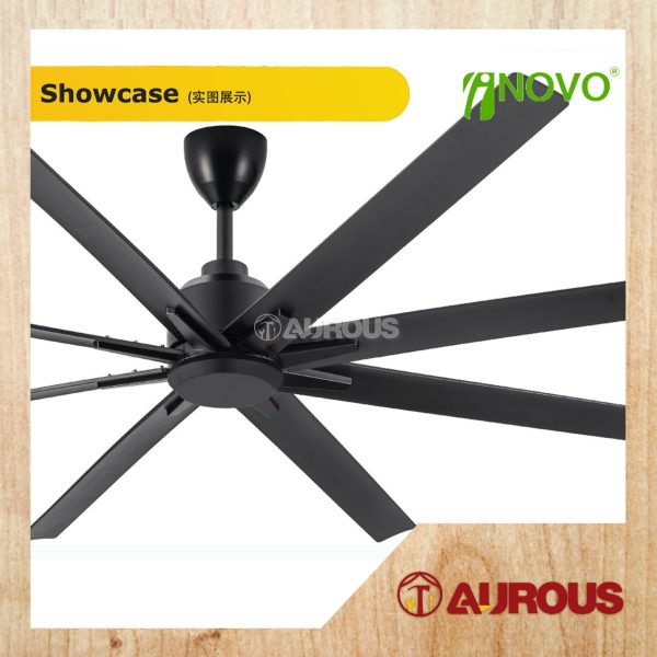 REGAIR INOVO TITANIUM 72'' CEILING FAN 8 BLADES WITH DC MOTOR 8+8 SPEED FORWARD REVERSE TITANIUM72-MB - Image 2