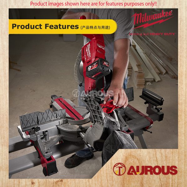 MILWAUKEE M18 FUEL DOUBLE BEVEL SLIDING MITRE SAW 254MM 10'' M18 FMS254-0 (BARE TOOL) - Image 6