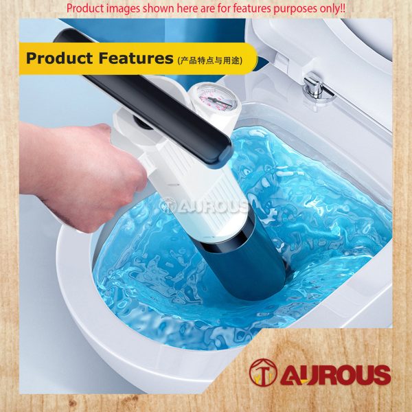 MULTIFUNCTIONAL SELF INFLATABLE PIPE PLUNGER AIR PRESSURE TOILET PUMP BLASTER - Image 6