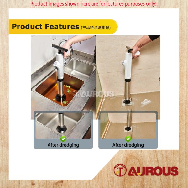 MULTIFUNCTIONAL SELF INFLATABLE PIPE PLUNGER AIR PRESSURE TOILET PUMP BLASTER - Image 8