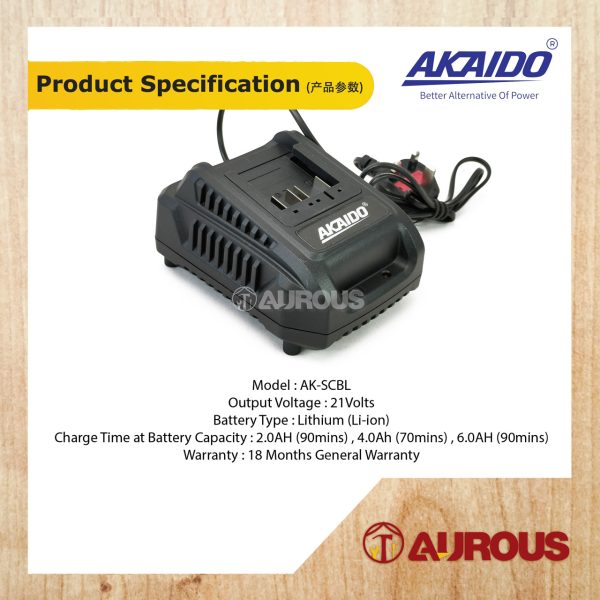 AKAIDO AK-SCBL A12BL 21V FAST FLAT CHARGING CHARGER 4.5V A21BL-CH-F - Image 5