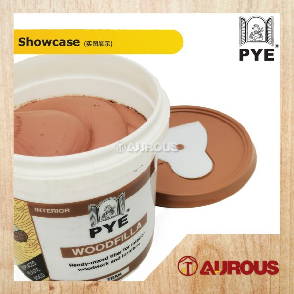 PYE WOOD FILLA INTERIOR FAST DRYING FILLER READY TO USE 1.5KG (NATURAL / TEAK) - Image 4