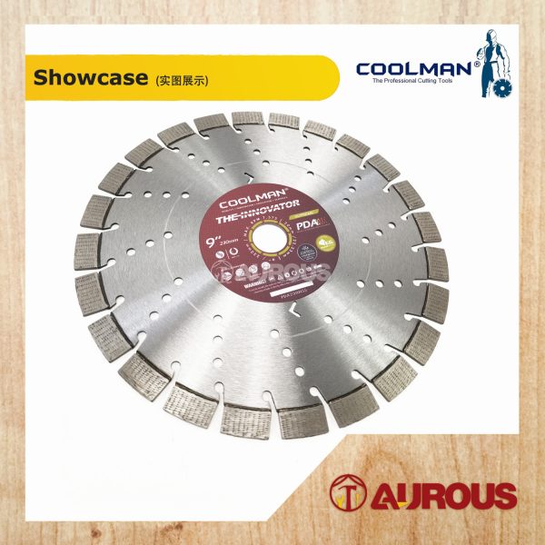 COOLMAN PDA HIGH SPEED LASER WELDED BLADE DIAMOND DISC 9''/230MM (PDA230HSS) - Image 2