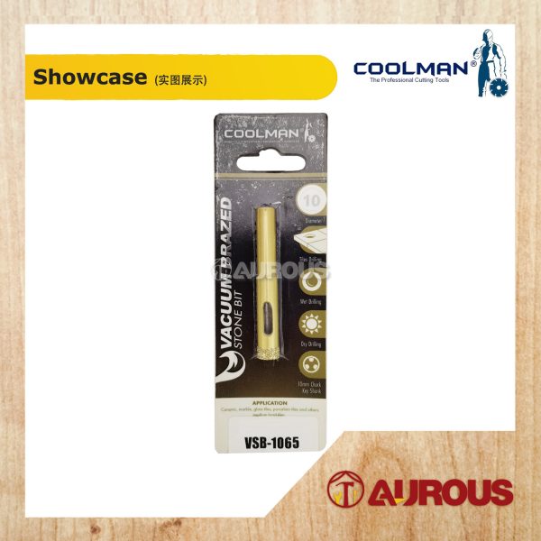 COOLMAN VSB VACUUM BRAZED DIAMOND STONE BIT 65MM (DRY & WET) (6-14MM) - 1 UNIT - Image 4